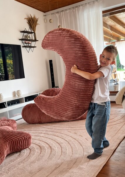 SakyPaky Sedací vak Mesiačik HOME Kids, ružová