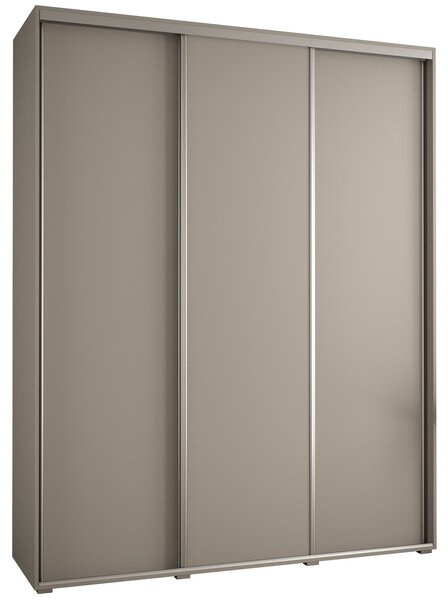 Šatníková skriňa INDIRA 1 - 200/60 cm, kašmír / strieborná