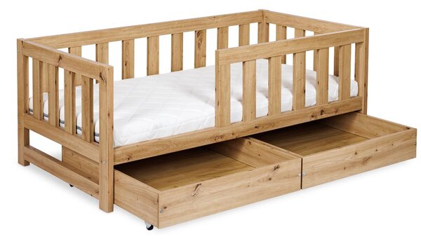 Šuplík pod detskú posteľ 80x160 ALABANA - dub