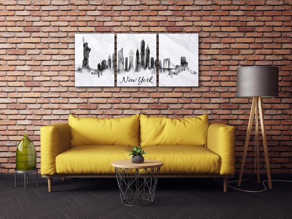 Impresi Obraz New York panorama - 90 x 40 cm (3 dielný)
