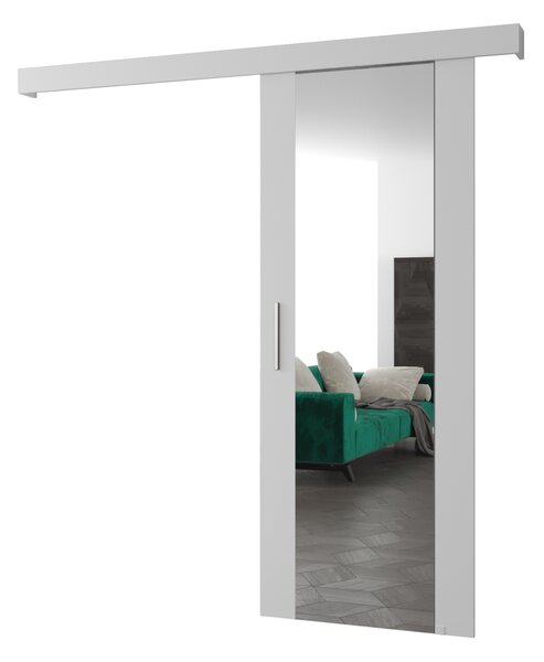 Posuvné dvere so strieborným úchytom SALOME 2 - 80 cm, biele