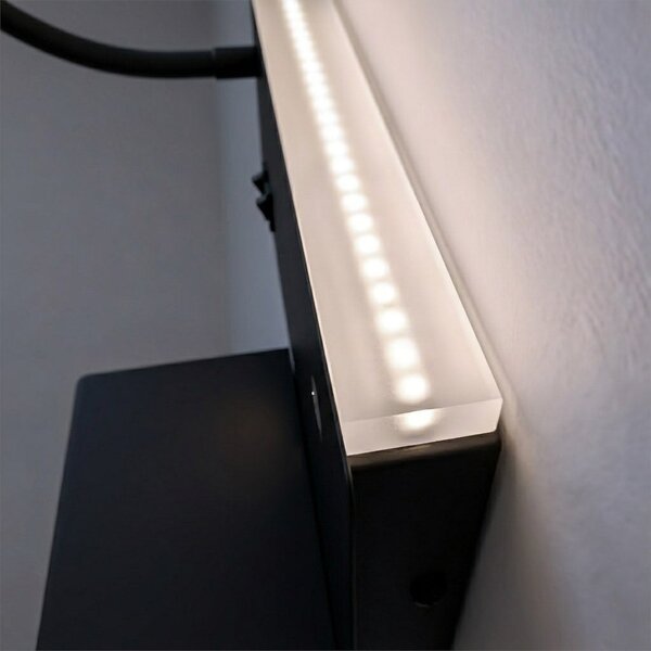 Nástenné LED svietidlo Shelf, 1x LED 4+5+2w, 4000k, b/w, vypínač