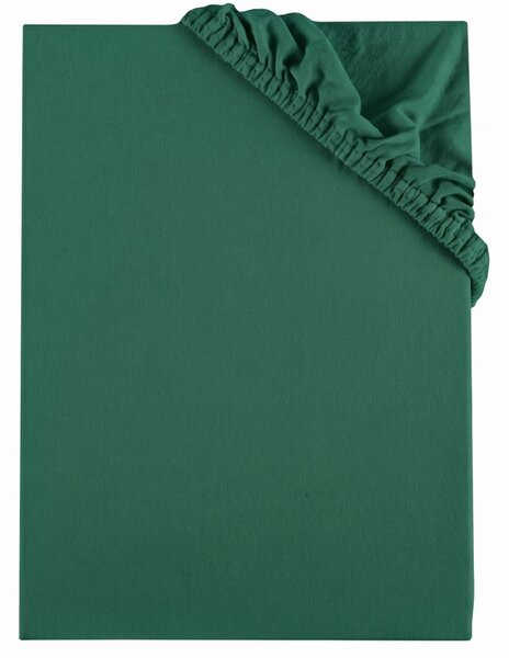 Plachta posteľná tmavozelená jersey EMI, Detská plachta 60x120