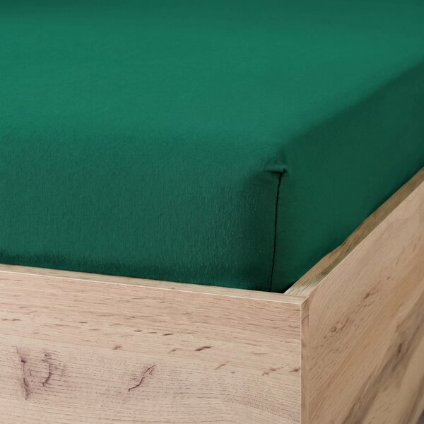 Plachta posteľná tmavozelená jersey EMI, Detská plachta 60x120