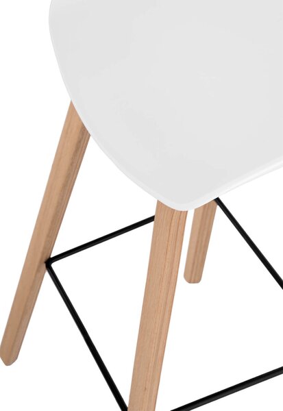 MUZZA Barová stolička rieno 68 cm biela