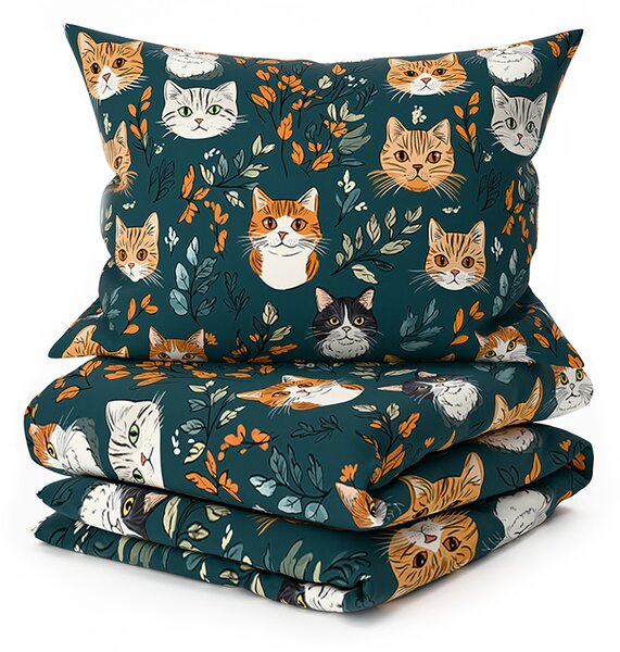 Polybavlnené obliečky CATTAMI POLY tmavozelené Rozmer obliečky: 70 x 90 cm | 140 x 220 cm