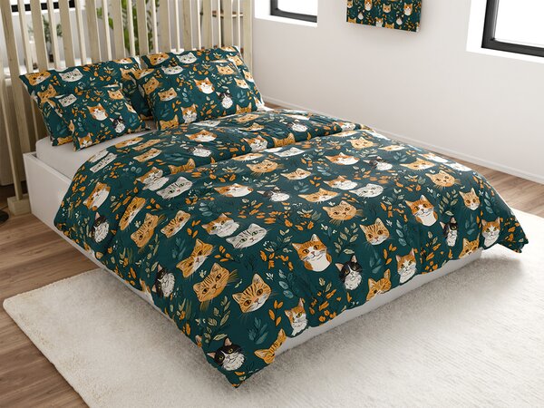 Polybavlnené obliečky CATTAMI POLY tmavozelené Rozmer obliečky: 70 x 90 cm | 140 x 220 cm