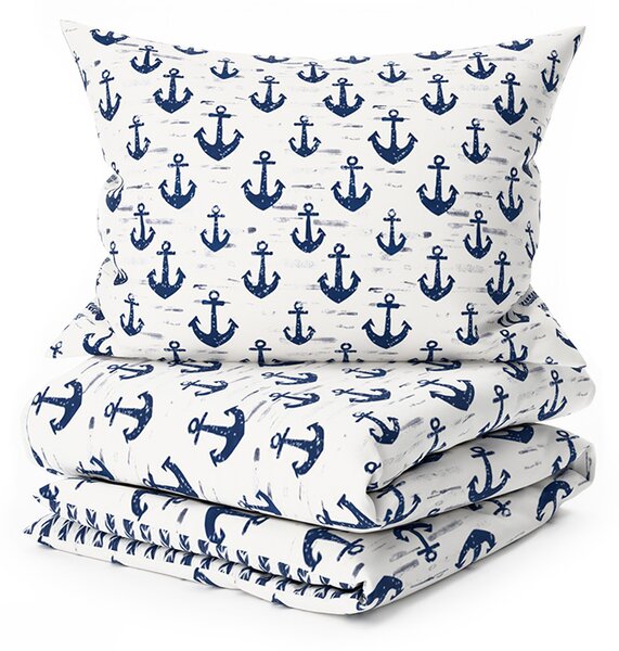 Polybavlnené obliečky NAVYSTA POLY modro-biele Rozmer obliečky: 70 x 90 cm | 140 x 220 cm