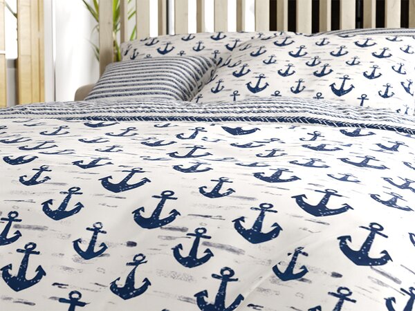 Polybavlnené obliečky NAVYSTA POLY modro-biele Rozmer obliečky: 70 x 90 cm | 140 x 220 cm