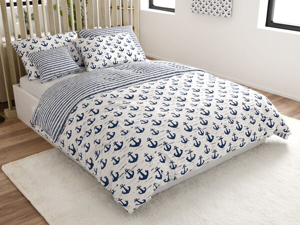 Polybavlnené obliečky NAVYSTA POLY modro-biele Rozmer obliečky: 70 x 90 cm | 140 x 220 cm