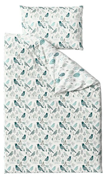 Polybavlnené obliečky LEAFBIRD POLY bielo-zelené Rozmer obliečky: 70 x 90 cm | 140 x 200 cm