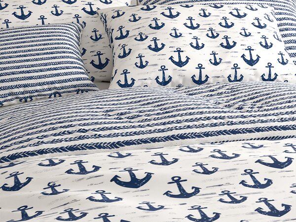 Polybavlnené obliečky NAVYSTA POLY modro-biele Rozmer obliečky: 70 x 90 cm | 140 x 220 cm