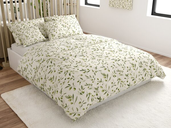 Polybavlnené obliečky OLIVE POLY zelené Rozmer obliečky: 70 x 90 cm | 140 x 200 cm