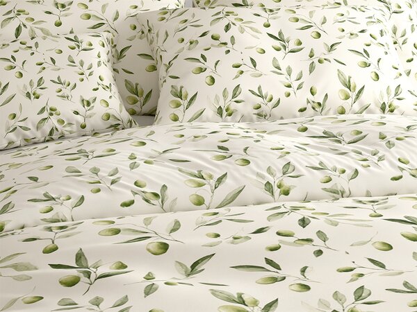 Polybavlnené obliečky OLIVE POLY zelené Rozmer obliečky: 70 x 90 cm | 140 x 200 cm