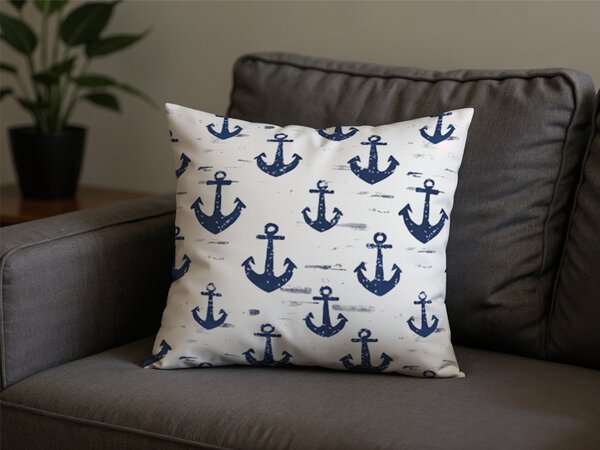 Polybavlnená obliečka na vankúš NAVYSTA POLY 45x45 cm, modro-biela