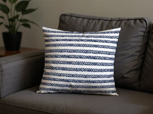 Polybavlnená obliečka na vankúš NAVYSTA POLY 45x45 cm, modro-biela