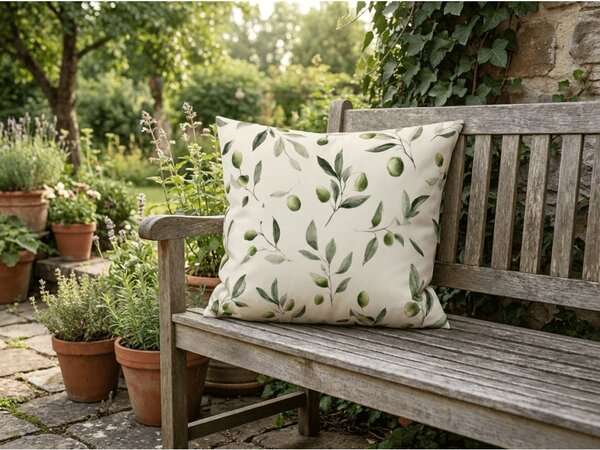Bavlnená obliečka na vankúš OLIVE 45x45 cm, zelená