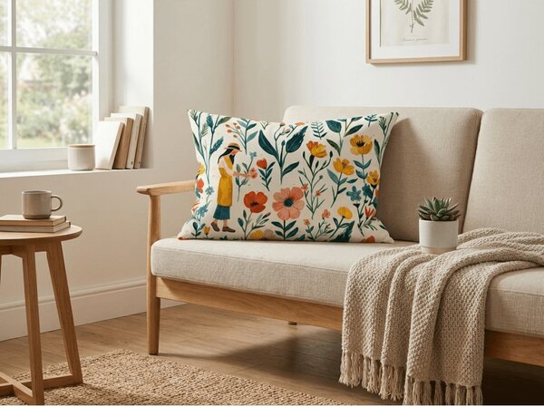 Polybavlnená obliečka na vankúš FLOVINA POLY 50x70 cm, farebný