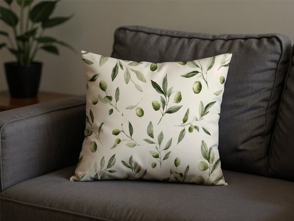 Bavlnená obliečka na vankúš OLIVE 45x45 cm, zelená