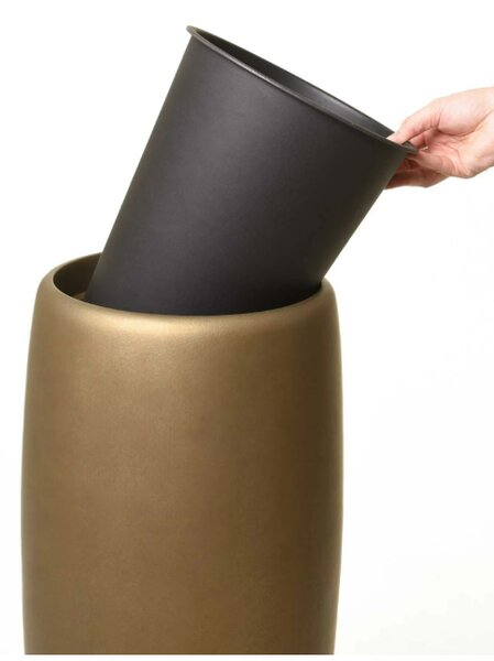 Luxusný kvetináč XELA, sklolaminát, horný priemer 34 cm x výška 92 cm, zlatá