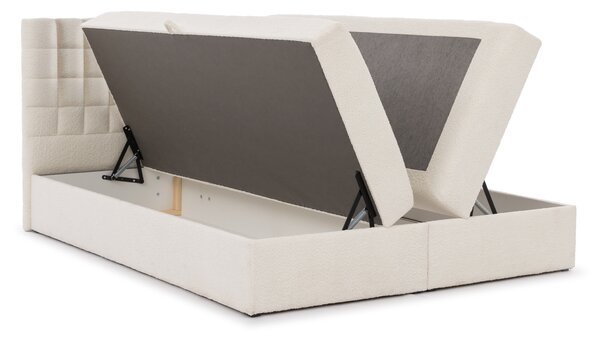 Manželská boxspringová posteľ 140x200 SALOMA - modrá + topper