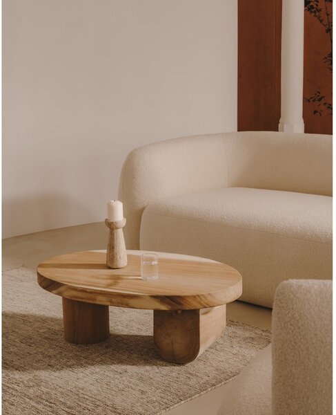 Konferenčný stolík z masívu munggur v prírodnej farbe 60x90 cm Mosi – Kave Home