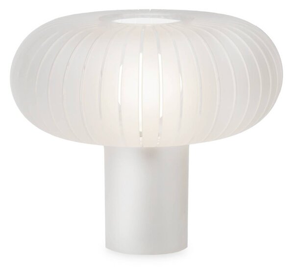 Kartell Stolová lampa Teresa Frozen, farba ľadu, stmievateľné, E27, Biela / opálová, Obývacia izba / jedáleň, Plast, Dizajn, Stojacie svietidlo