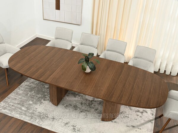 Oválny rozkladací stôl 200(300)x110 ANTOS - orech