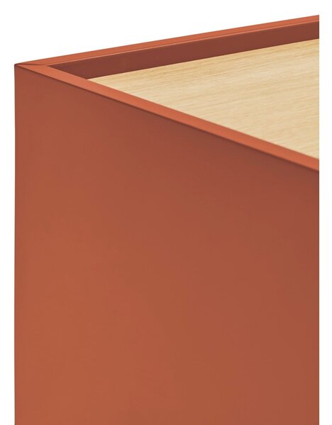 TV stolík v dekore duba v tehlovo-prírodnej farbe 180x45 cm Otto – Teulat