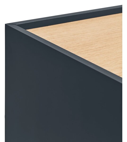 Vysoká komoda v dekore duba v antracitovo-prírodnej farbe 100x120 cm Otto – Teulat
