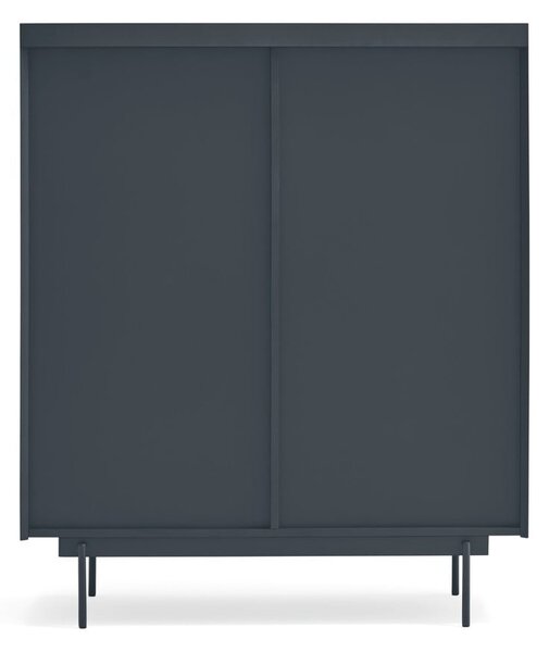 Vysoká komoda v dekore duba v antracitovo-prírodnej farbe 100x120 cm Otto – Teulat