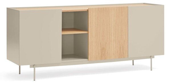 Nízka komoda v dekore duba v béžovo-prírodnej farbe 180x78 cm Otto – Teulat