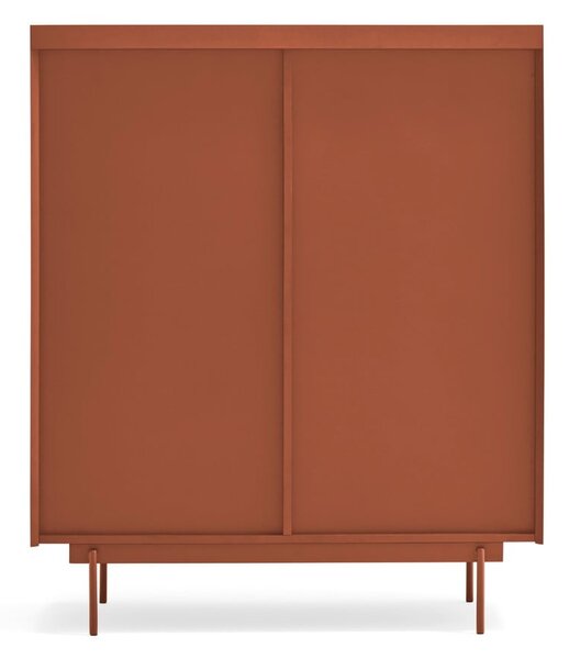 Vysoká komoda v dekore duba v tehlovo-prírodnej farbe 100x120 cm Otto – Teulat
