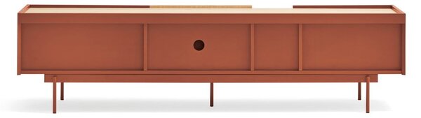 TV stolík v dekore duba v tehlovo-prírodnej farbe 180x45 cm Otto – Teulat