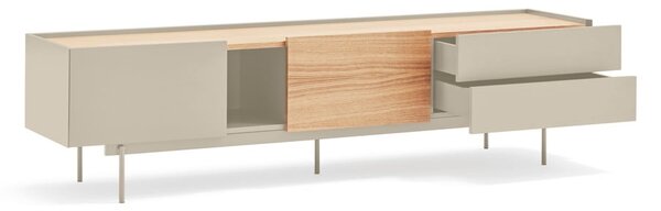 TV stolík v dekore duba v béžovo-prírodnej farbe 180x45 cm Otto – Teulat