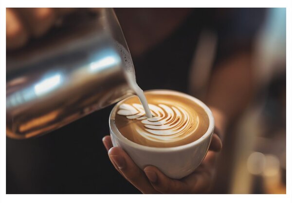 Obraz latte art v šálke