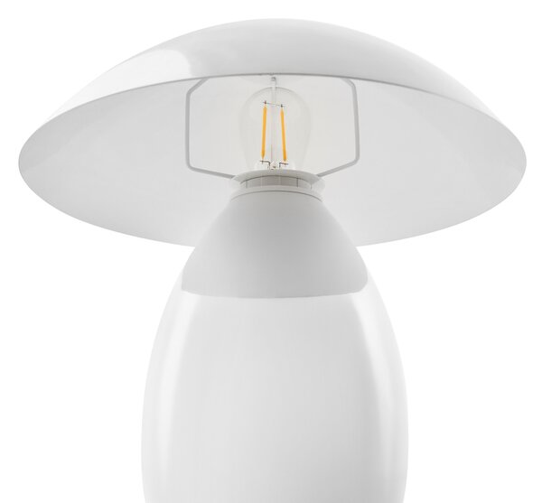 Stolná lampa biela železná kovový podstavec 30 cm moderný dizajn bytové doplnky obývacia izba
