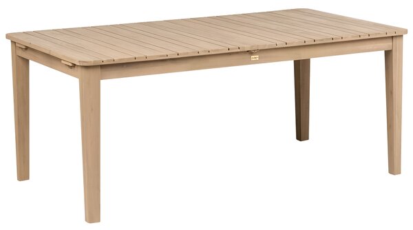 Rozkladací záhradný jedálenský stôl svetlohnedý certifikované akáciové drevo 180/280 x 100 cm pre 10 osôb rustikálny štýl exteriér