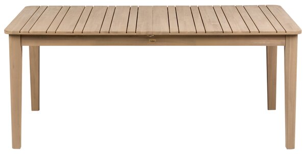 Rozkladací záhradný jedálenský stôl svetlohnedý certifikované akáciové drevo 180/280 x 100 cm pre 10 osôb rustikálny štýl exteriér