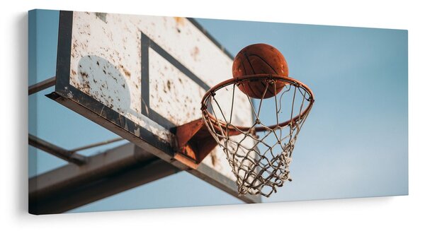 Obraz lopta v basketbalovom koši