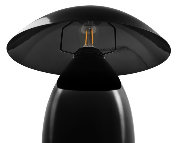 Stolná lampa čierna železná kovový podstavec 30 cm moderný dizajn bytové doplnky obývacia izba