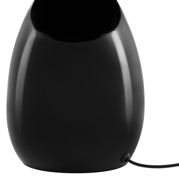 Stolná lampa čierna železná kovový podstavec 30 cm moderný dizajn bytové doplnky obývacia izba