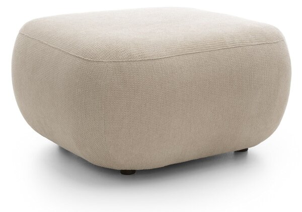 Čalúnený taburet kocka COBOURG - béžový 2