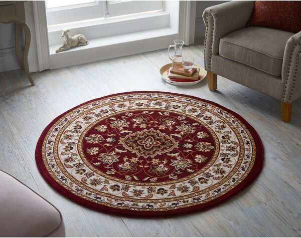 Červený okrúhly koberec 133x133 cm Sherbone - Flair Rugs