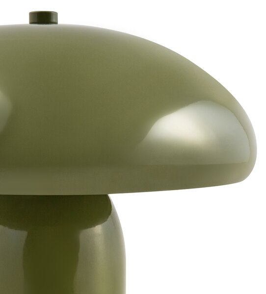 Stolná lampa tmavozelená železná kovový podstavec 22 cm moderný dizajn bytové doplnky obývacia izba