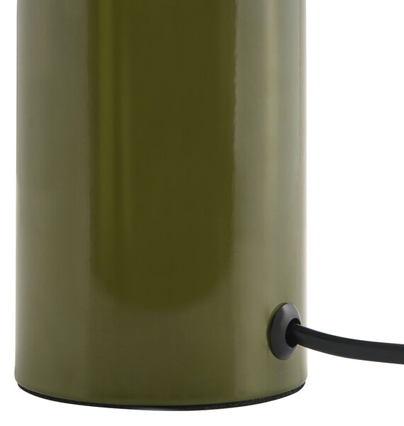 Stolná lampa tmavozelená železná kovový podstavec 22 cm moderný dizajn bytové doplnky obývacia izba