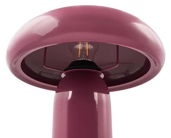 Stolná lampa bordová železná kovový podstavec 22 cm moderný dizajn bytové doplnky obývacia izba