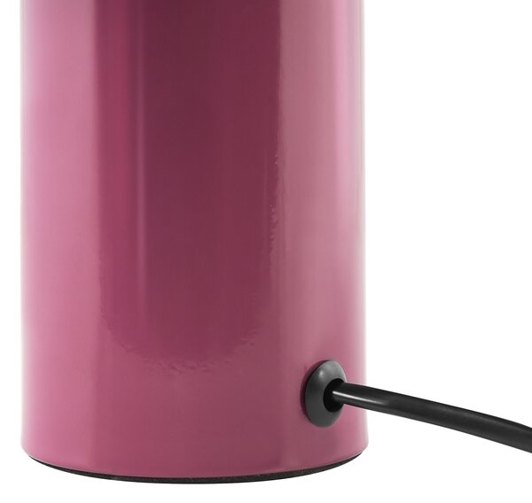 Stolná lampa bordová železná kovový podstavec 22 cm moderný dizajn bytové doplnky obývacia izba