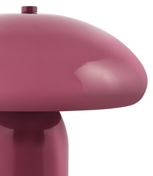Stolná lampa bordová železná kovový podstavec 22 cm moderný dizajn bytové doplnky obývacia izba