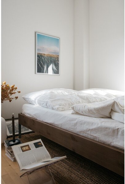 Hnedá dvojlôžková posteľ z borovicového dreva s roštom 140x200 cm Core – Karup Design